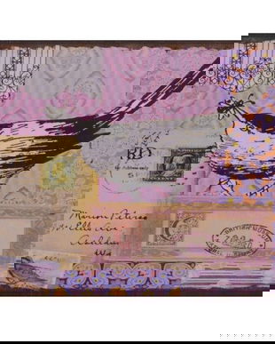 Decoratiune de perete din metal cu o pasarica