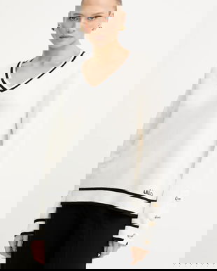 Liu Jo pulover din amestec de mătase