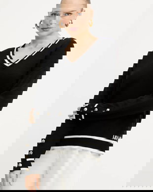 Liu Jo pulover din amestec de mătase