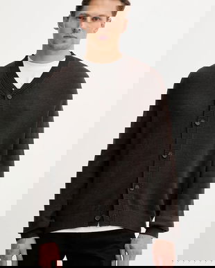 Armani Exchange cardigan din amestec de lână