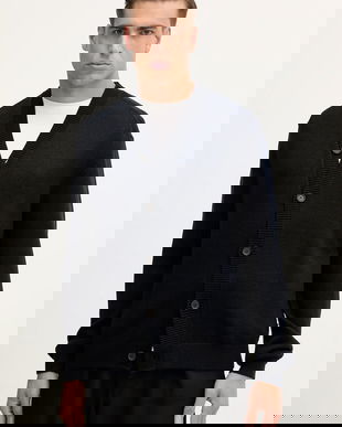 Armani Exchange cardigan din amestec de lână