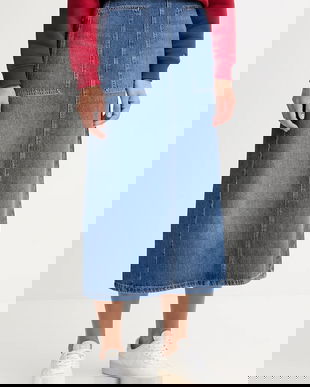 Tommy Hilfiger fustă din bumbac denim