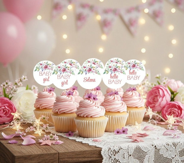 Toppere florale cu texte
