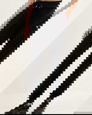 Guess pantaloni de trening din velur COUTURE