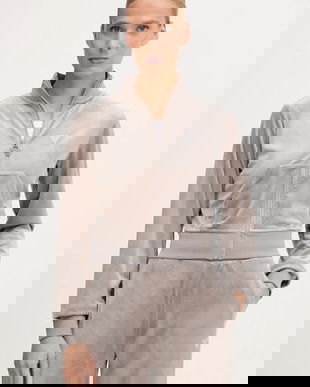 Guess bluză din velur COUTURE