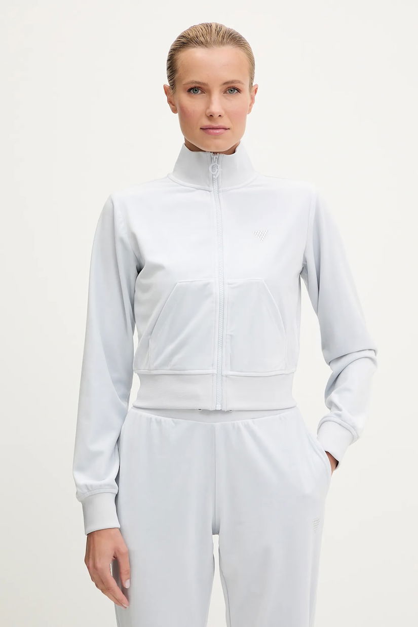 Guess bluză din velur COUTURE