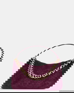 Twinset geantă de mână din piele întoarsă