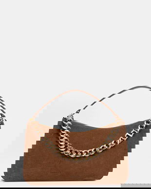 Twinset geantă de mână din piele întoarsă