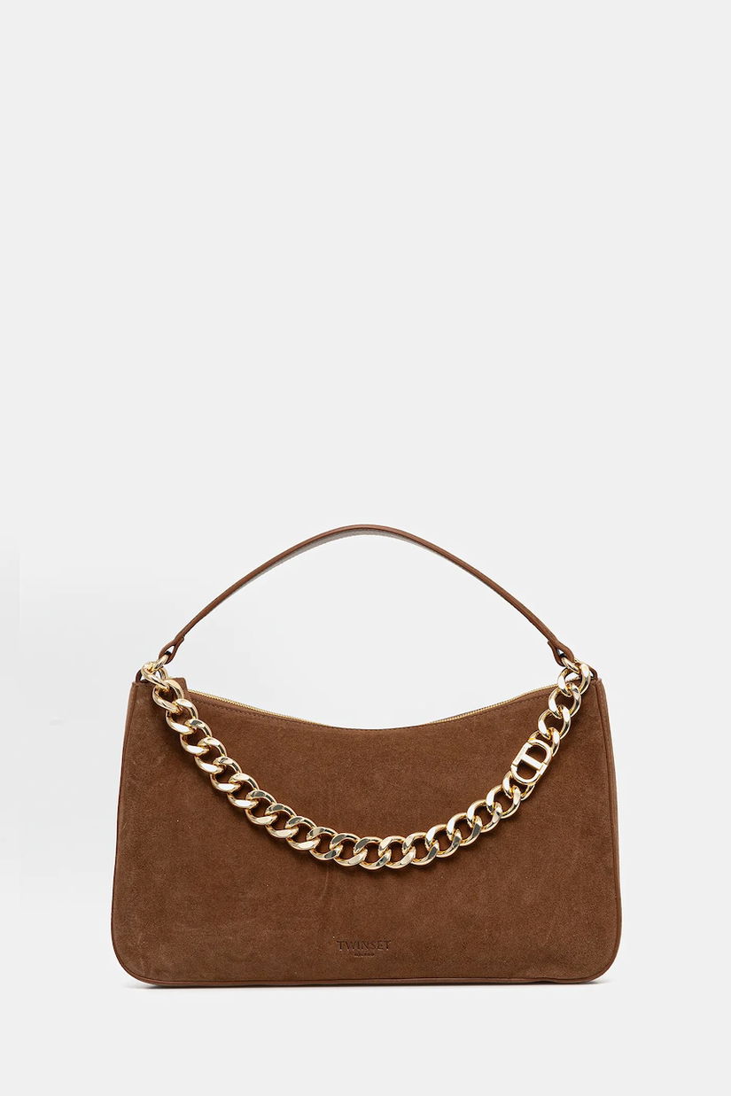 Twinset geantă de mână din piele întoarsă