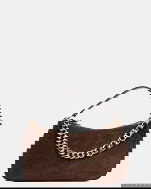 Twinset geantă de mână din piele întoarsă