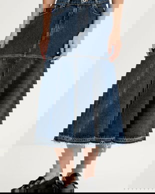 HUGO Blue fustă din denim Gidya_B