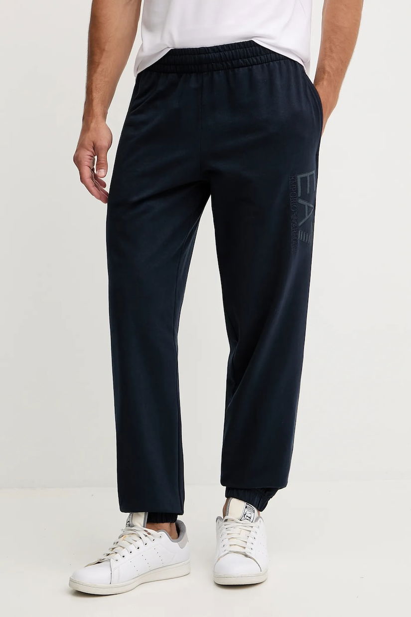EA7 Emporio Armani pantaloni de trening din bumbac