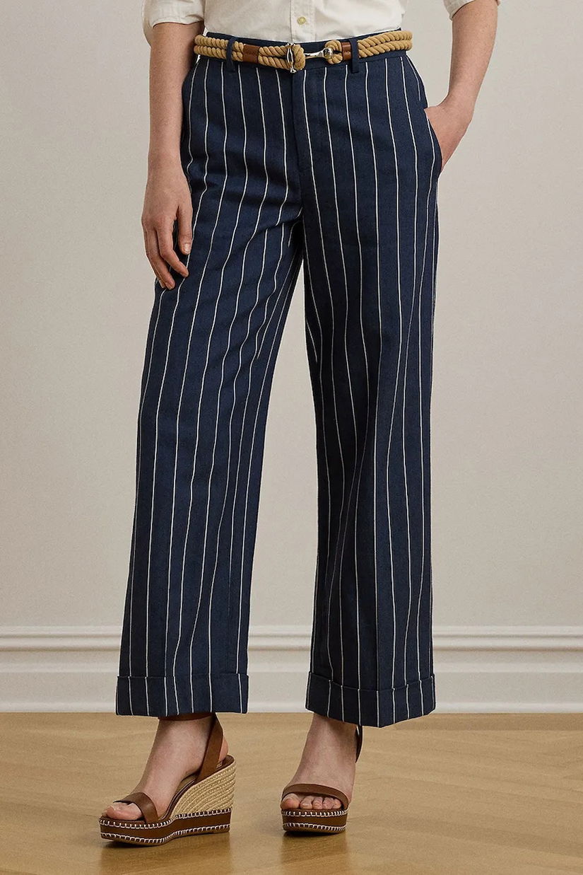Lauren Ralph Lauren pantaloni din amestec de in