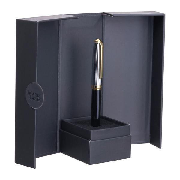 Pix metalic Mark Twain in cutie magnetică, neagra