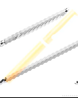 Pix cu bila, corp din bambus si accesorii din otel inoxidabil, cerneala cu gel albastru