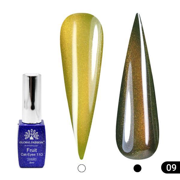 Ojă semipermanentă ochi de pisică Fruit 11D 8 ml, 09