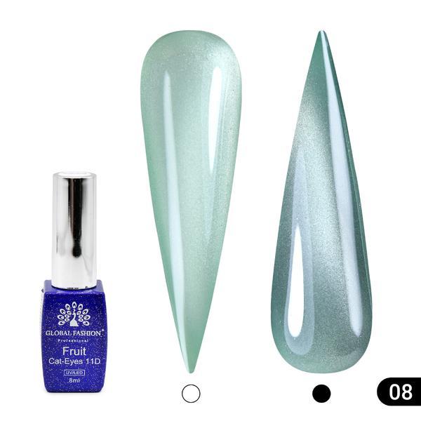 Ojă semipermanentă ochi de pisică Fruit 11D 8ml, 08