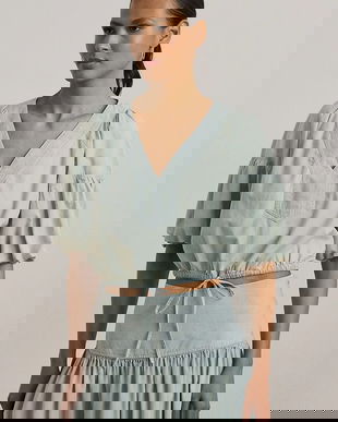 Lauren Ralph Lauren bluză din bumbac