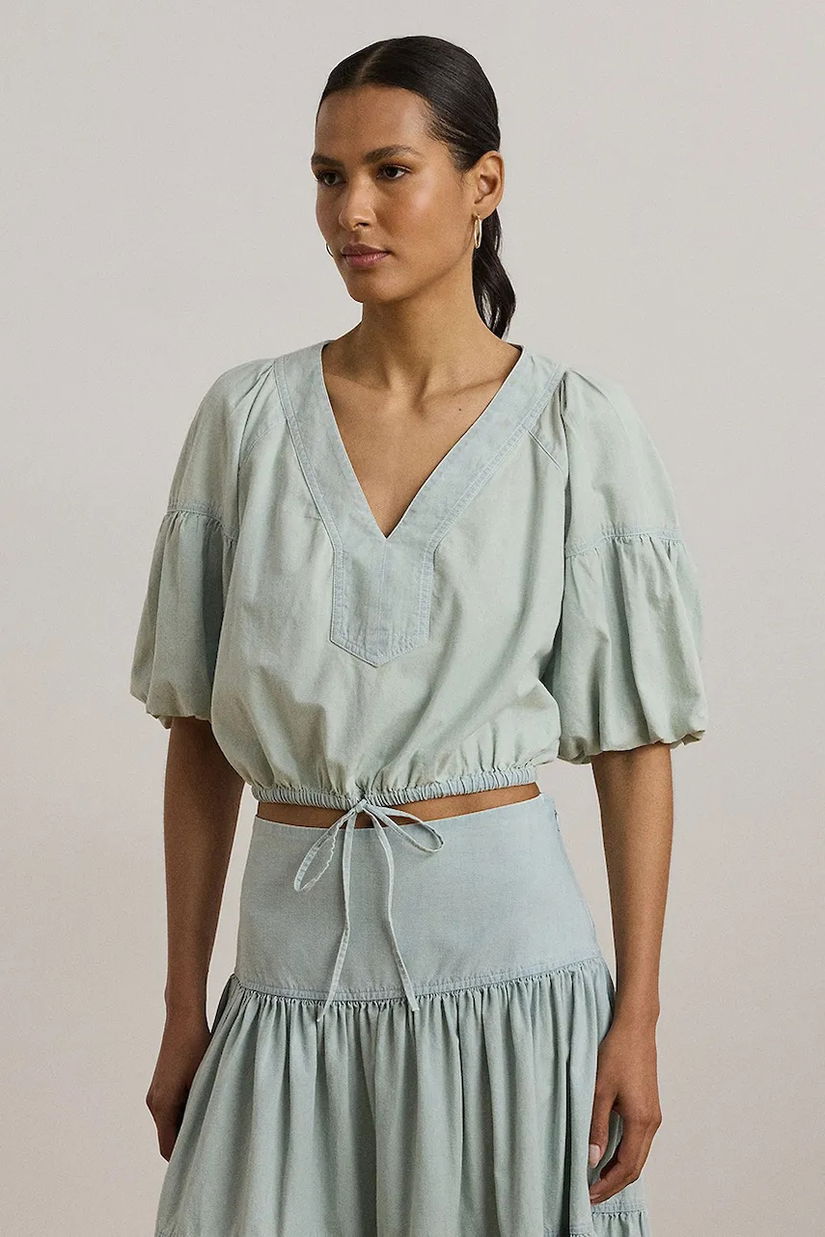 Lauren Ralph Lauren bluză din bumbac