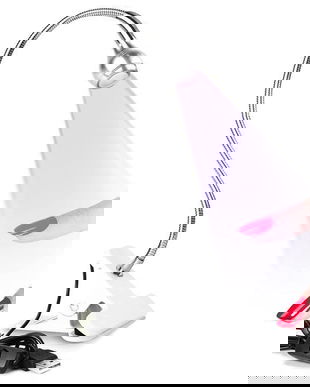 Lampă LED-lanternă cu clemă, flexibilă, cu conector USB, 3W, argintie