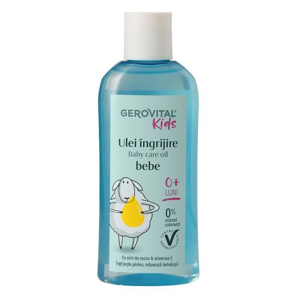 Ulei de Corp pentru Ingrijirea Pielii Bebelusilor - Gerovital Kids Baby Care Oil, 0+ luni, 150 ml