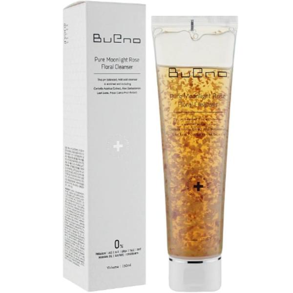Gel de Curatare Subacidic cu Petale de Trandafir, pentru Controlul Sebumului - Bueno Pure Moonlight Rose Floral Cleanser, 150 ml