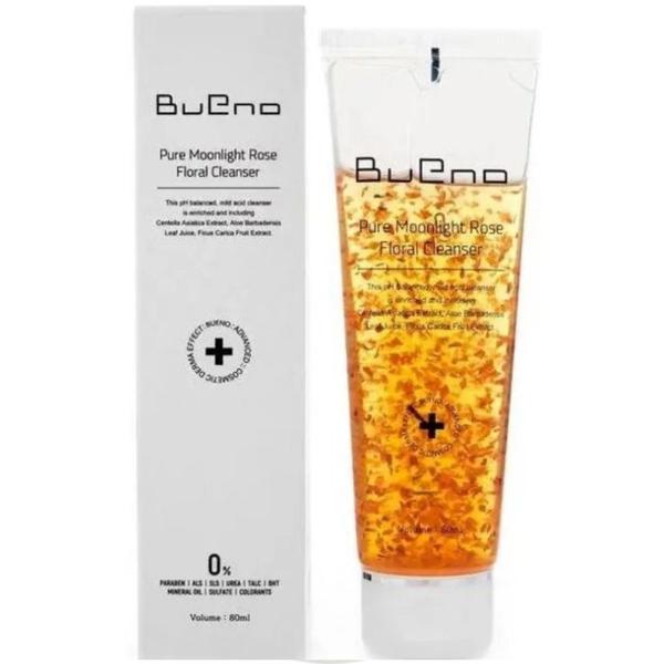Gel de Curatare Subacidic cu Petale de Trandafir, pentru Controlul Sebumului - Bueno Pure Moonlight Rose Floral Cleanser, 80 ml