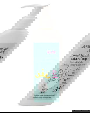 Crema Hidratanta pentru Fata si Corp - Gerovital Kids Face &amp; Body Moisturizing Cream, 3+ ani, 150 ml