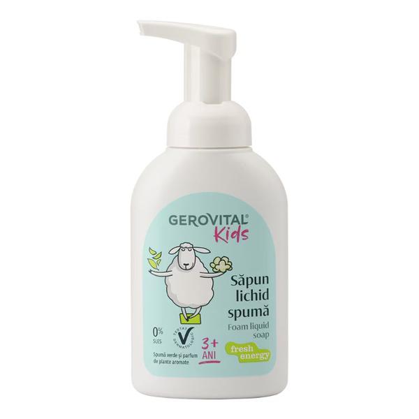 Sapun Lichid Spuma - Gerovital Kids Foam Liquid Soap Fresh Energy, 3+ ani, 300 ml