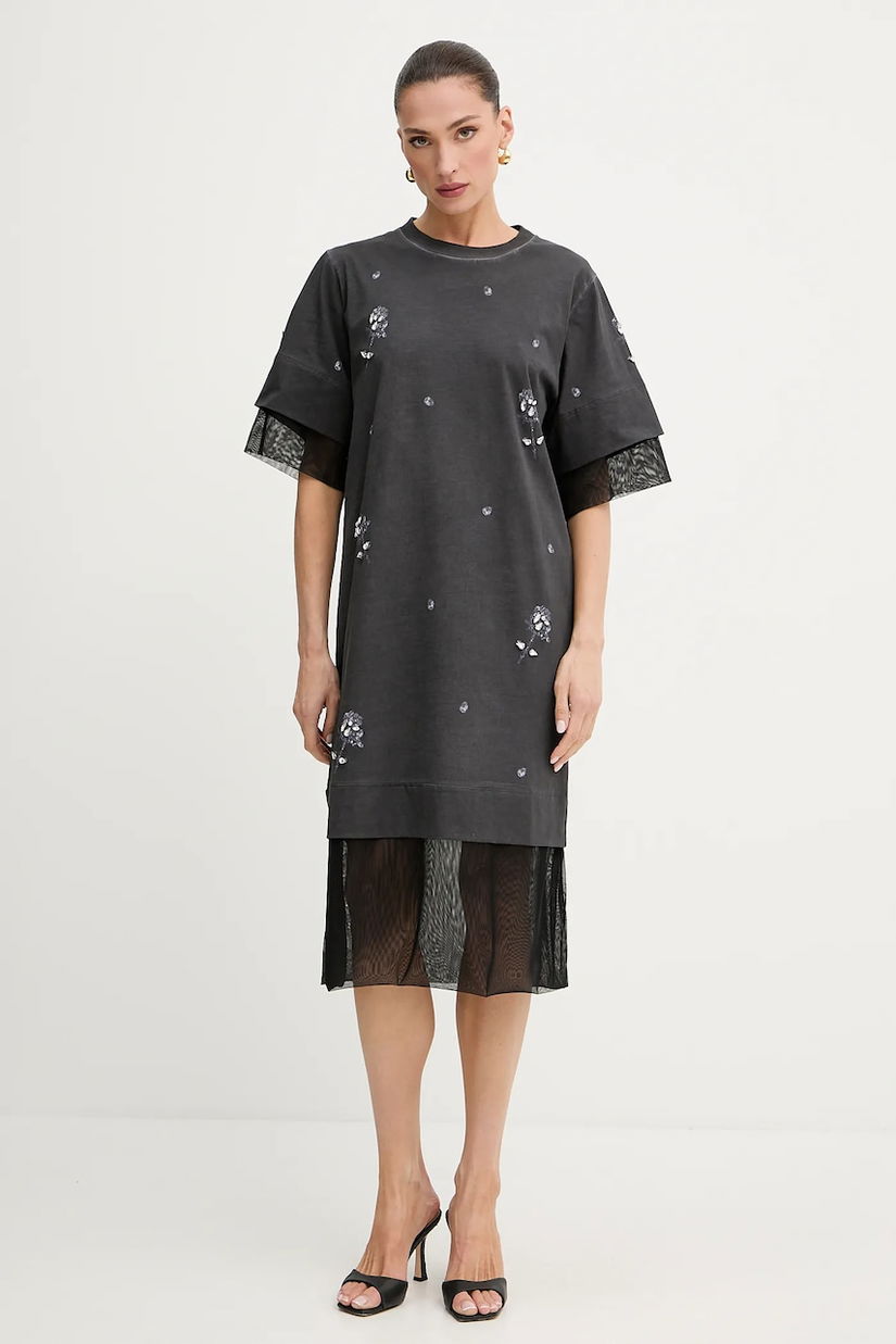 Pinko rochie din bumbac REIMAGINE by Patrick Mcdowell