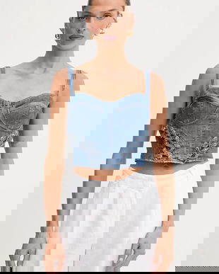 Guess top din denim MARSY