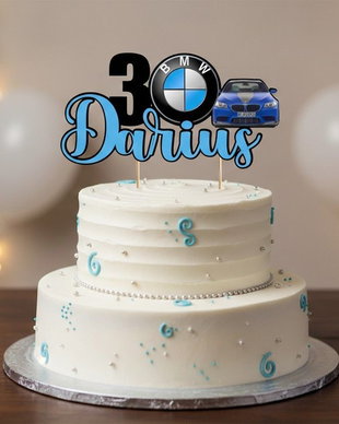 Topper tort bărbați personalizat BMW