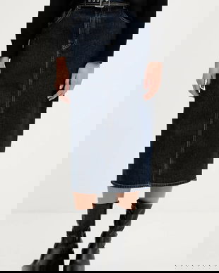 HUGO fustă din denim Gatje_2