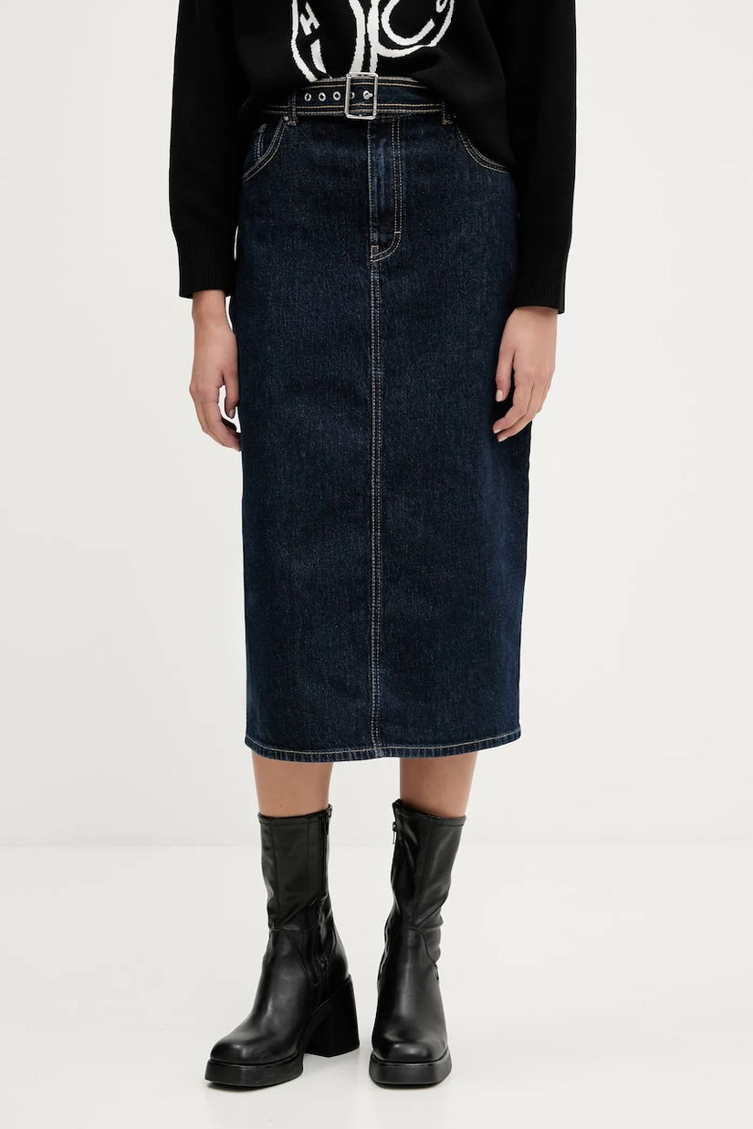 HUGO fustă din denim Gatje_2