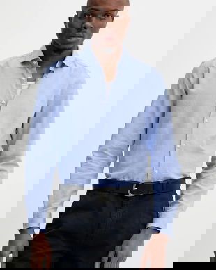 HUGO camasa din amestec de in