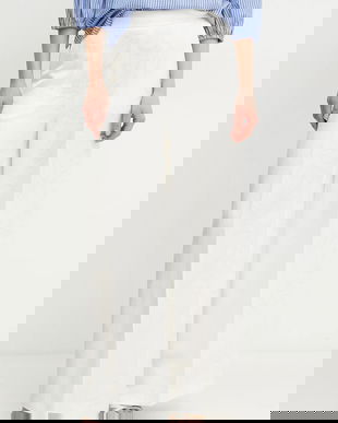 Twinset pantaloni din amestec de in