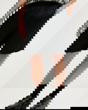 Armani Exchange pantaloni scurți din amestec de in