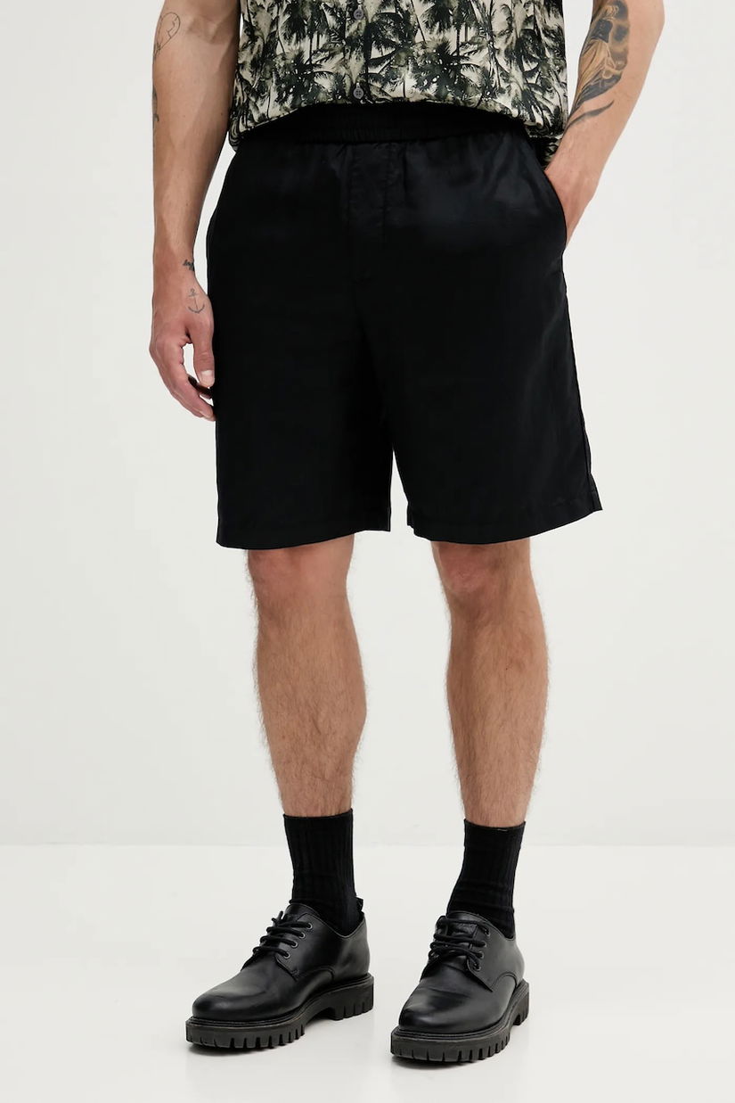 Armani Exchange pantaloni scurți din amestec de in