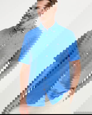 Tommy Hilfiger cămașă din amestec de in