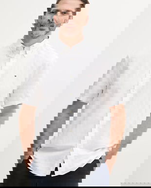 Tommy Hilfiger cămașă din amestec de in