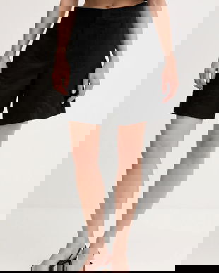 Calvin Klein Jeans pantaloni scurți din amestec de in