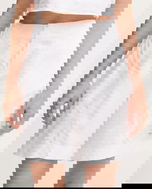 Calvin Klein Jeans pantaloni scurți din amestec de in