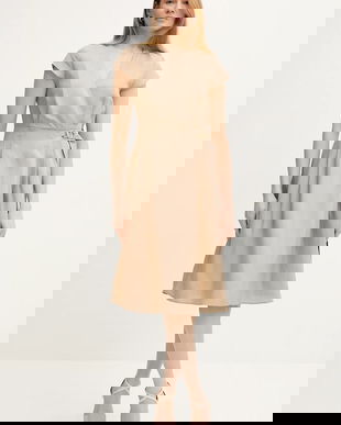 Twinset rochie din amestec de in