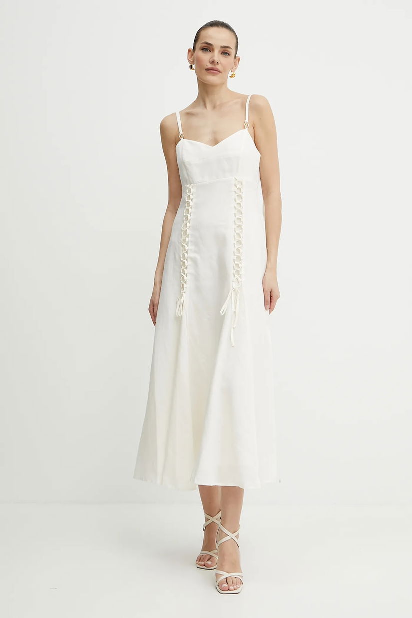 Twinset rochie din amestec de in