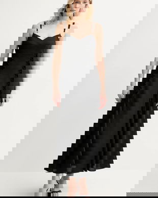 Twinset rochie din amestec de in