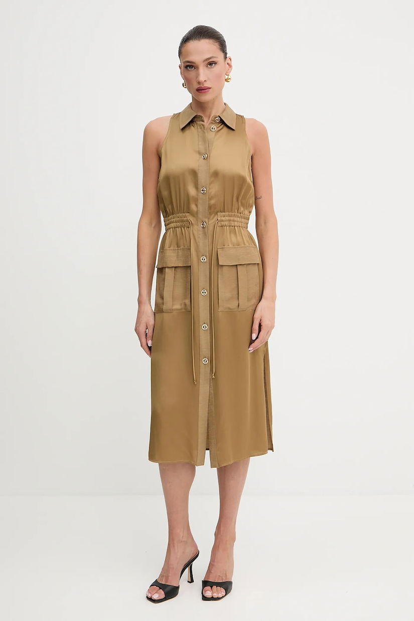 Twinset rochie din amestec de in