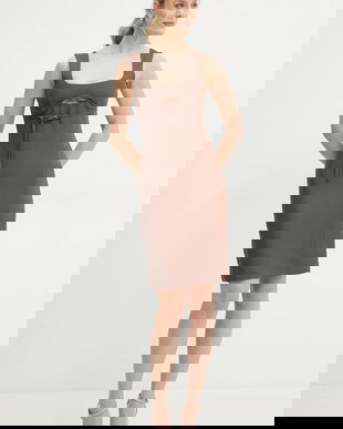 Patrizia Pepe rochie din amestec de in