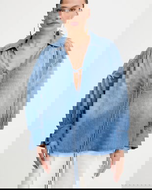 Pinko bluză subtire de blugi