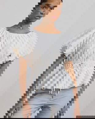 Lauren Ralph Lauren bluză din bumbac