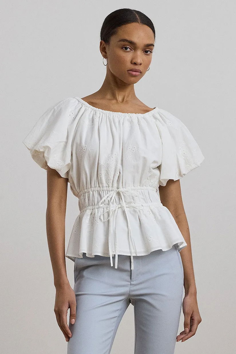 Lauren Ralph Lauren bluză din bumbac